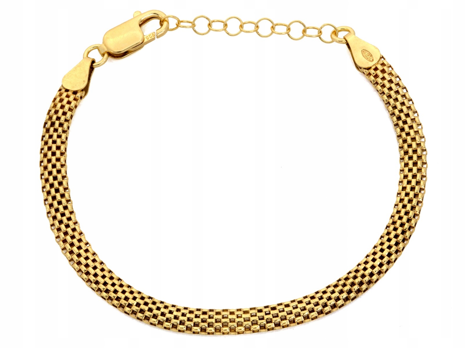 Pozlacený stříbrný náramek 925 Efektní elegantní pásek pro maminku r19