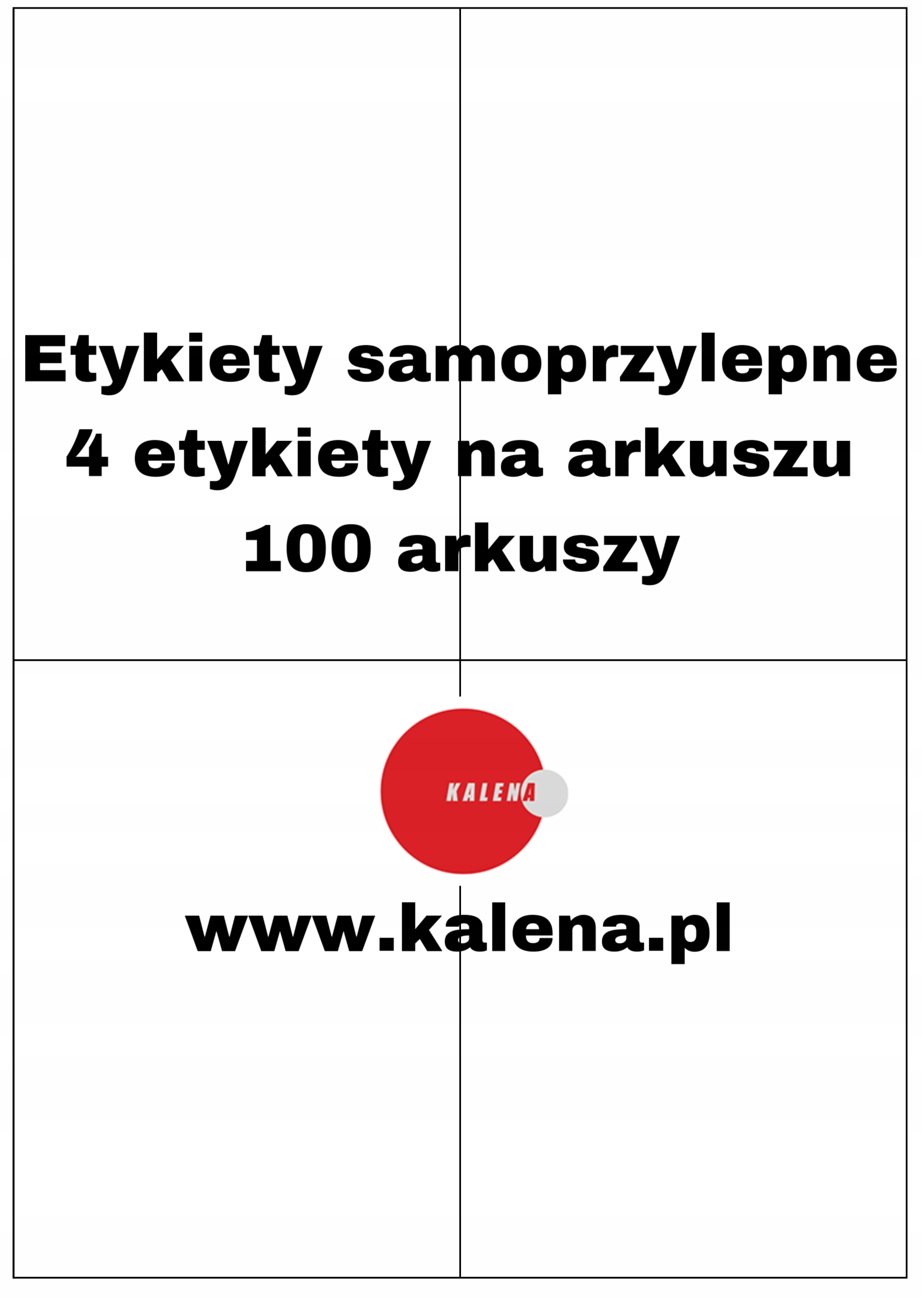 

Etykiety samoprzylepne A6 (1/4 A4) 400szt.