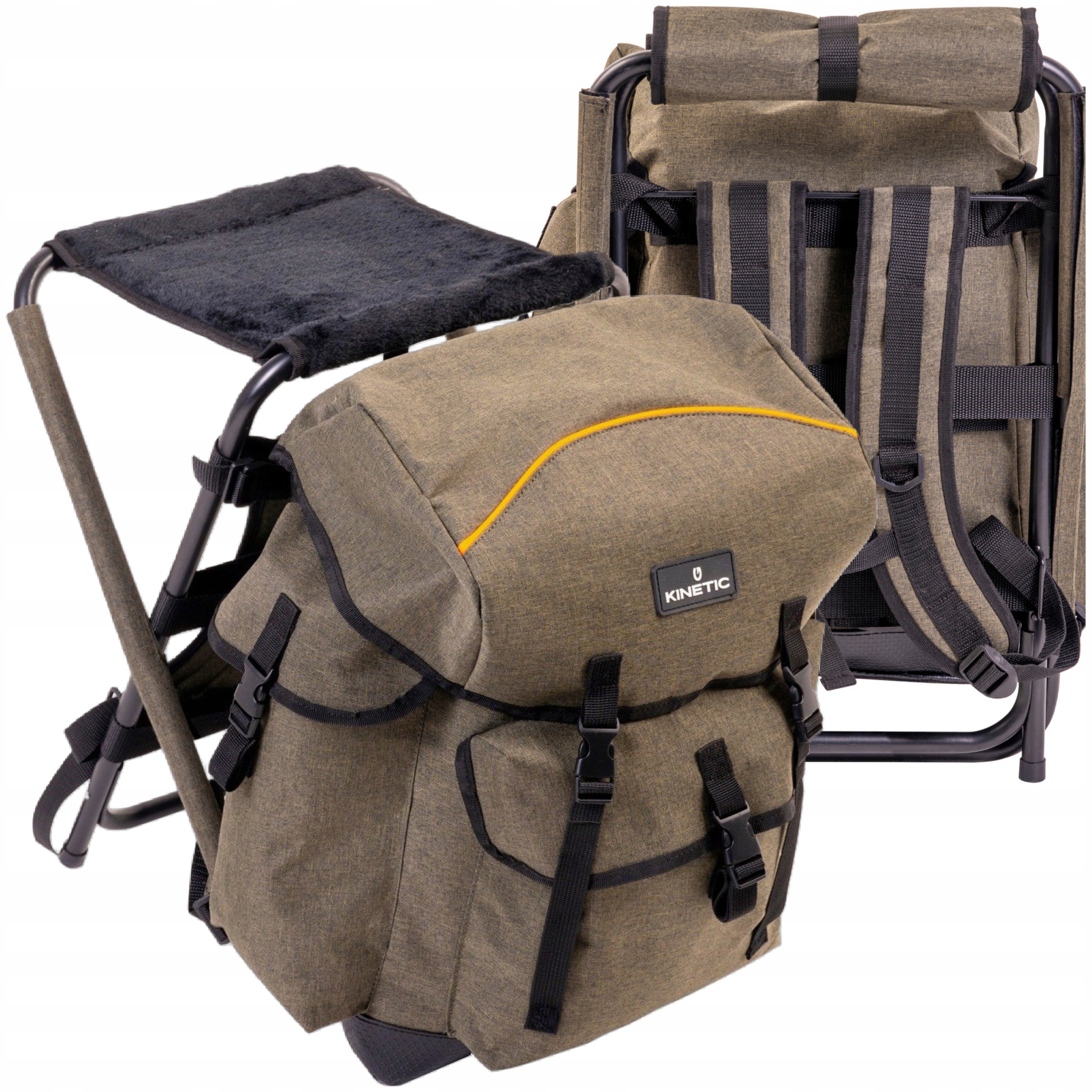 Torba Plecak Wędkarski Siedzisko Podlodowe Ocieplane Wodoodporny z Krzesłem