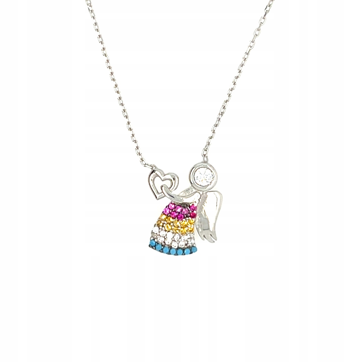 Náhrdelník anděl se srdcem v rukou