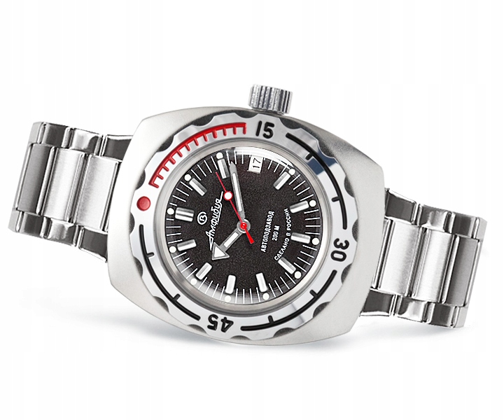 Hodinky Vostok Automatik Amfibia Diver 090662 Černé