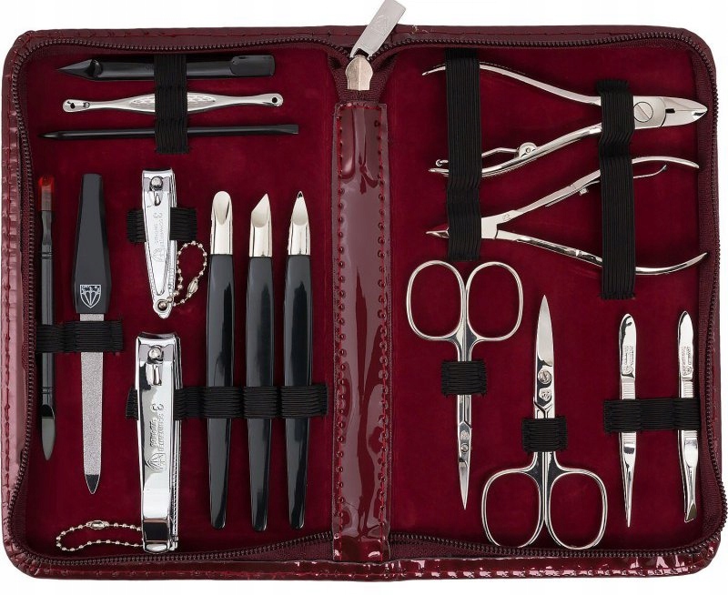 Ideální Dárek pro manikúru Solingen Bordové Pouzdro pro ni pro něj