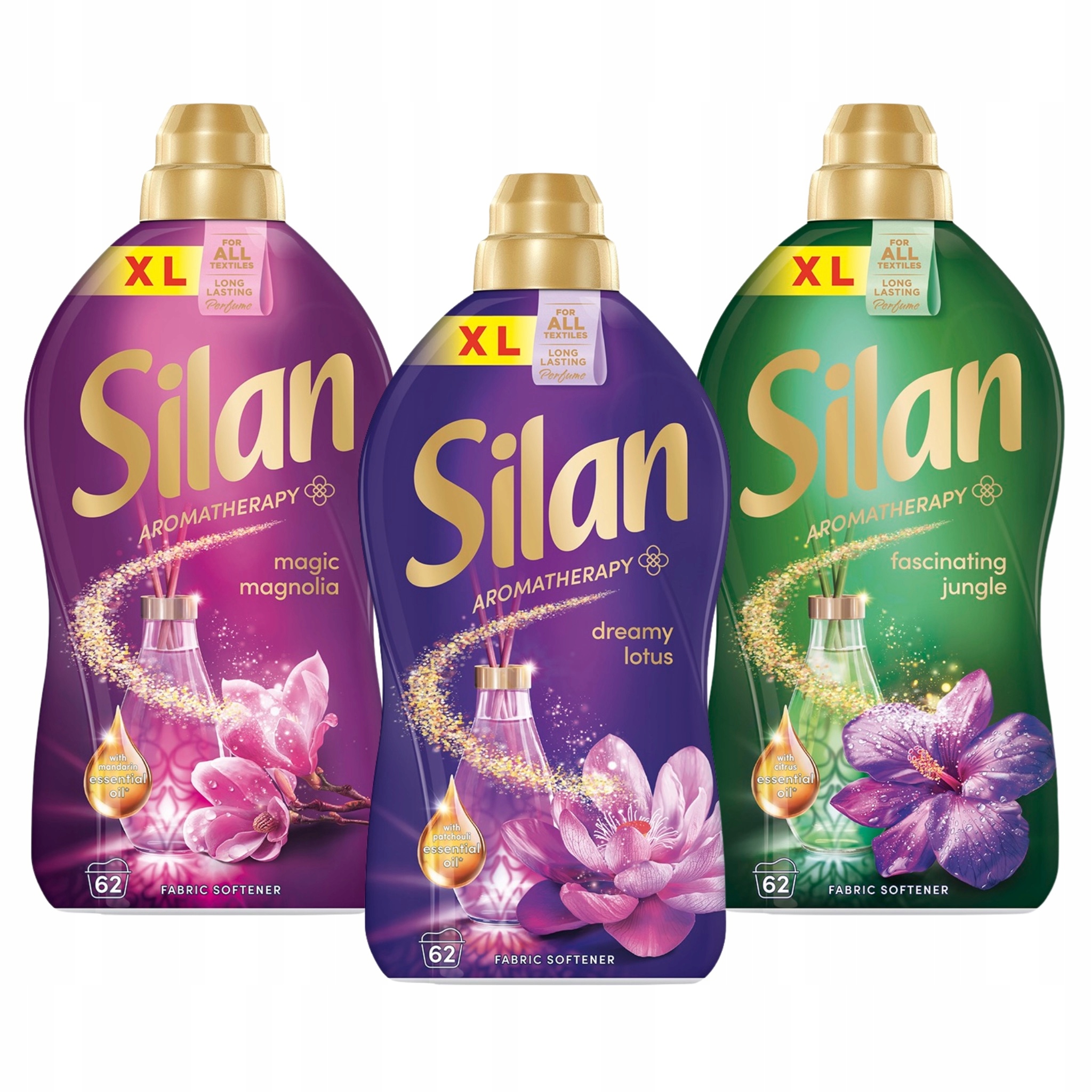 3x Tekutá Aviváž Silan Lotus Magnolie Jungle 3x1364ml 186 praní