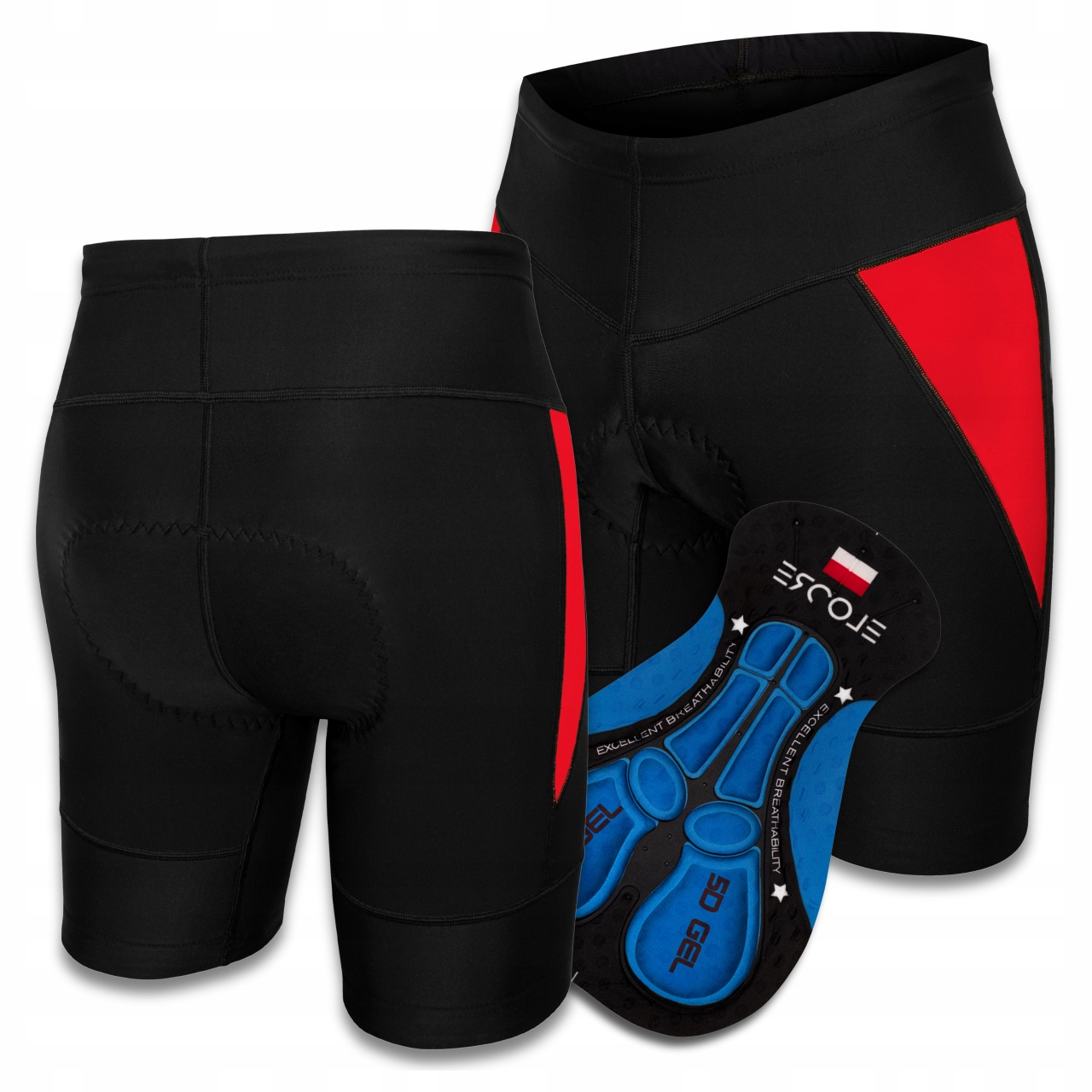 Kraťasy na kolo s gelovou vložkou 4XL 48 Pánské Mtb cyklistické kalhoty