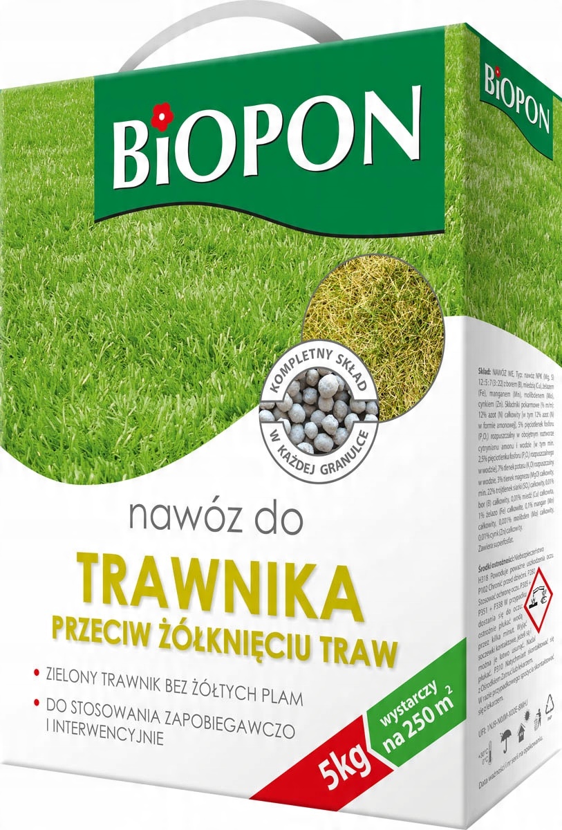

Biopon Nawóz do Trawnika Przeciw Żółknięciu 5kg