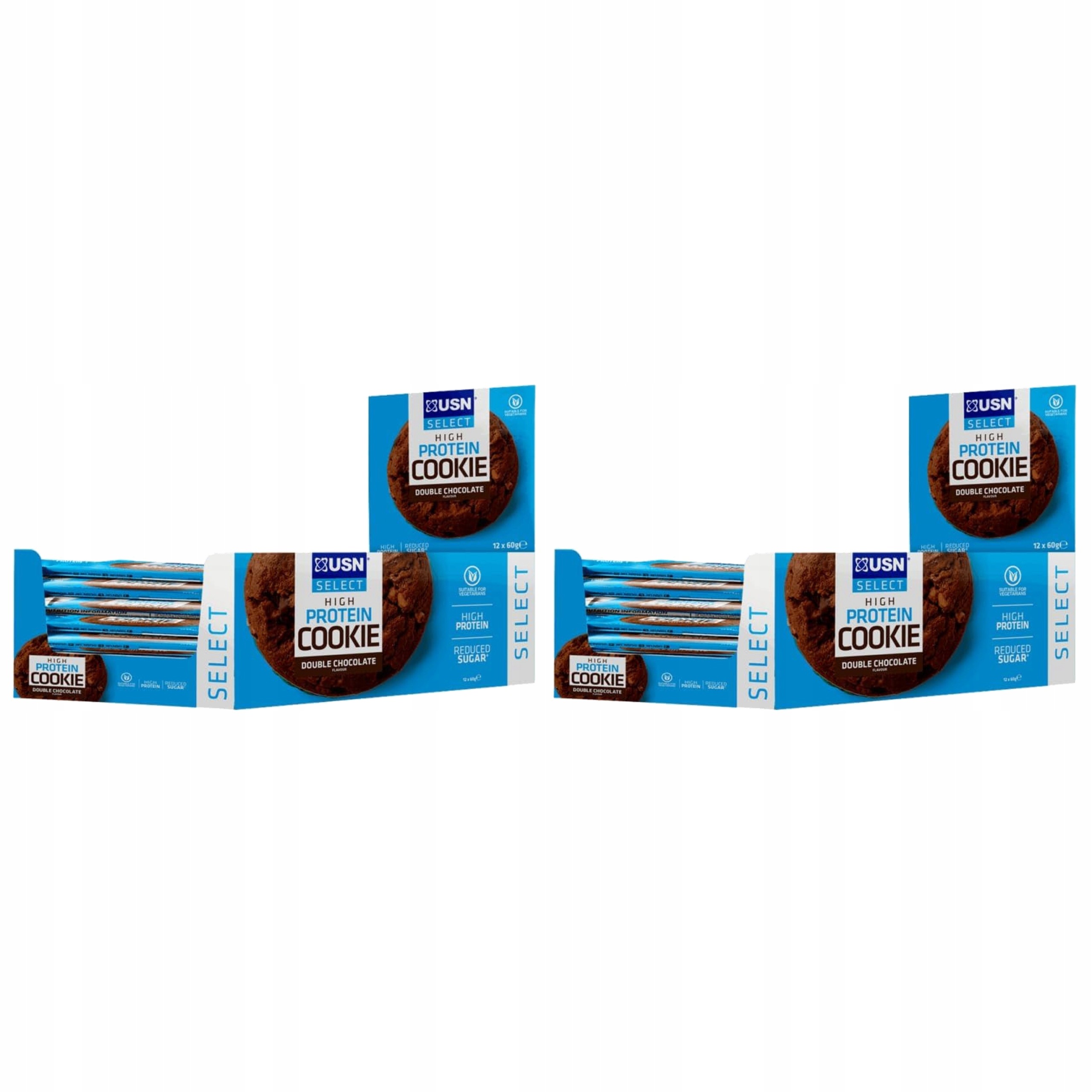 2x Proteinové sušenky Select Cookie 12x 60 g Bílkoviny Snížený Cukr Vláknina