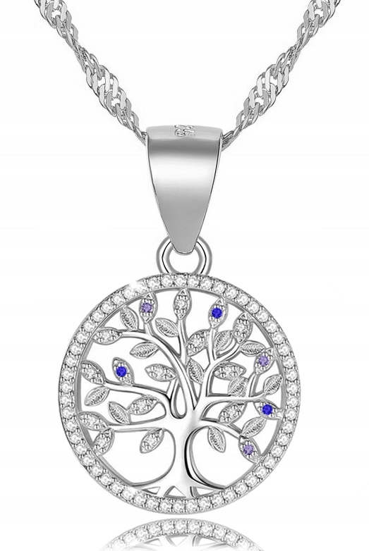 Dámský stříbrný Řetízek s přívěskem, náhrdelník, strom štěstí, Stříbro