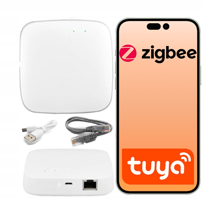 Bramka ZigBee 3.0 Tuya Ethernet Lan RJ45 T Centralka 128 Urządzeń