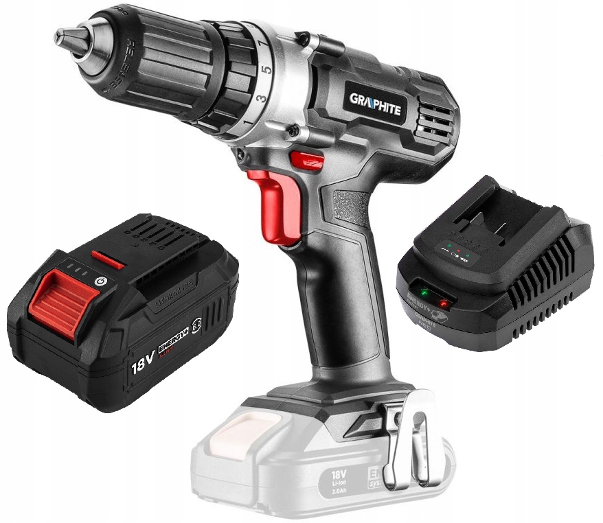 Graphite Aku Vrtačka 58G006 Energy+ 18V Akumulátor 6AH Nabíječka Set