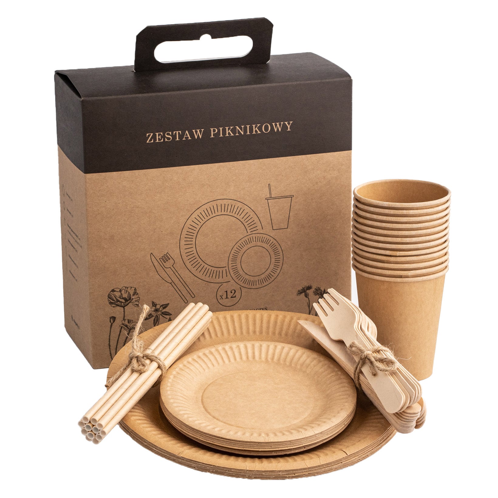 

Eko Zestaw Piknikowy dla 12 osób Piknik Box Bio