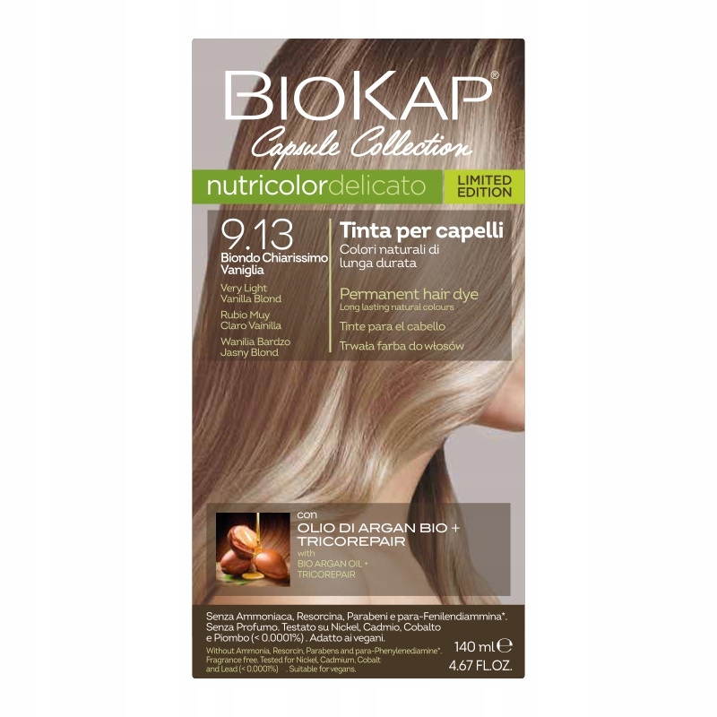 BioKap Nutricolor Delicato 9.13 Vanilka velmi světlá blond