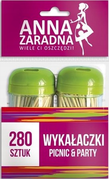 

Wykałaczki w pojemniku Anna Zaradna 2x140 szt.