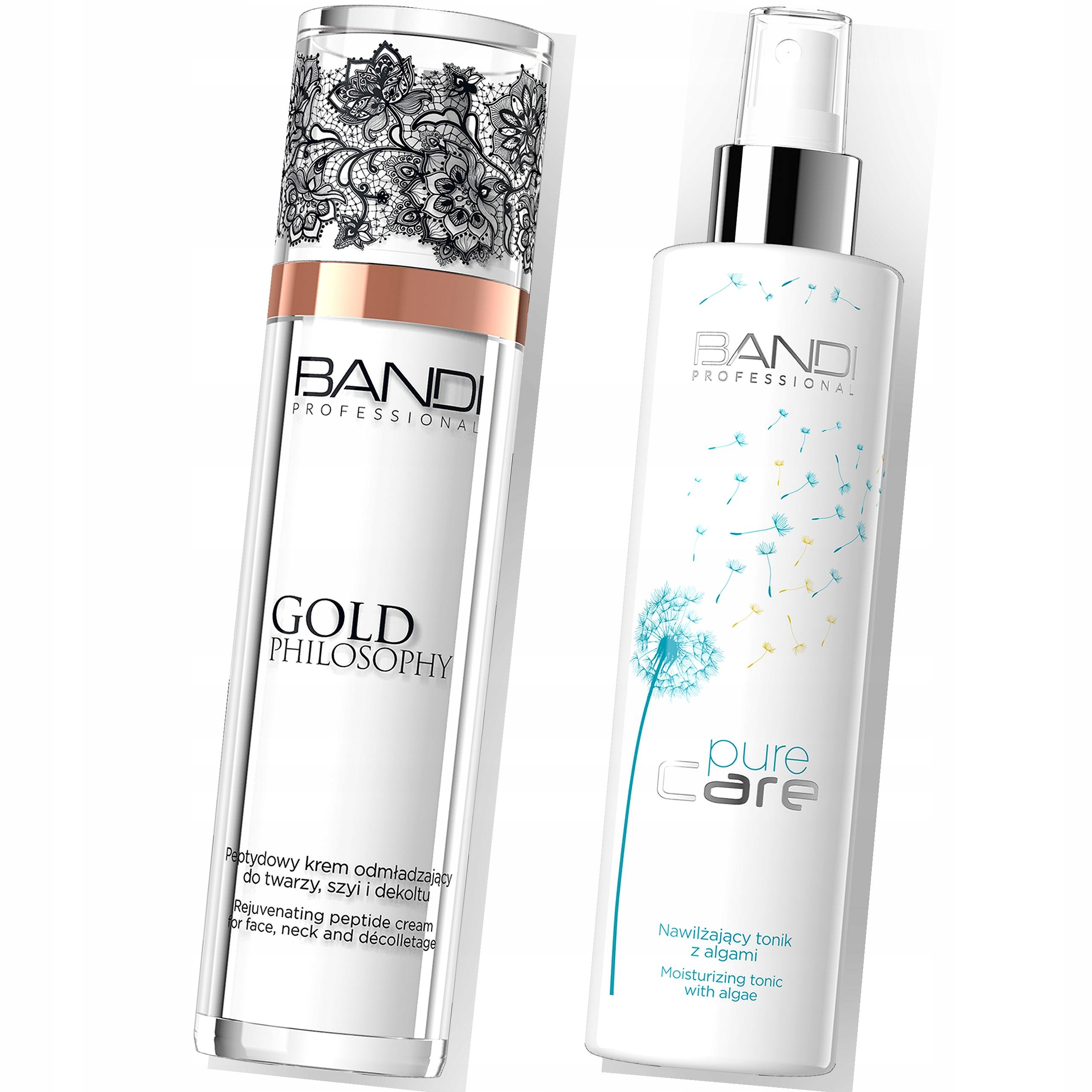 Krem przeciwstarzeniowy do twarzy tonik Bandi regeneracja, algi