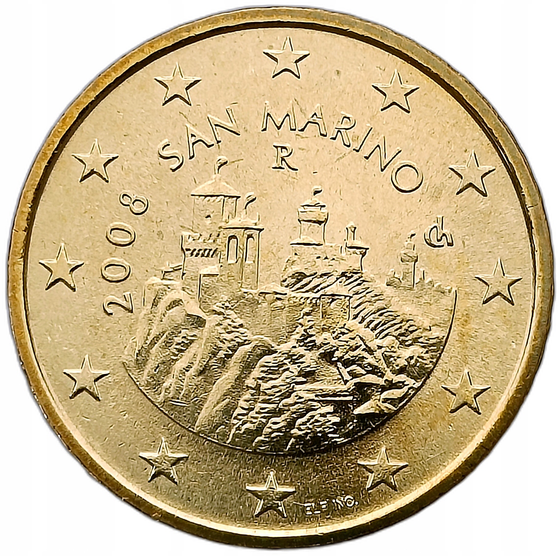 SAN MARINO 50 EURO CENTS 2008 R ZAMEK UNC
