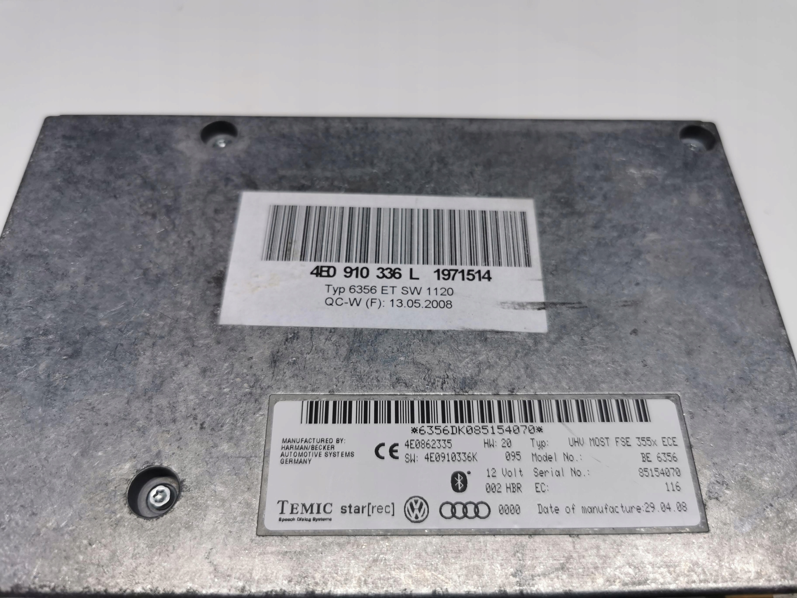 modulo BLUETOOTH AUDI A8 D3 4E0910336L