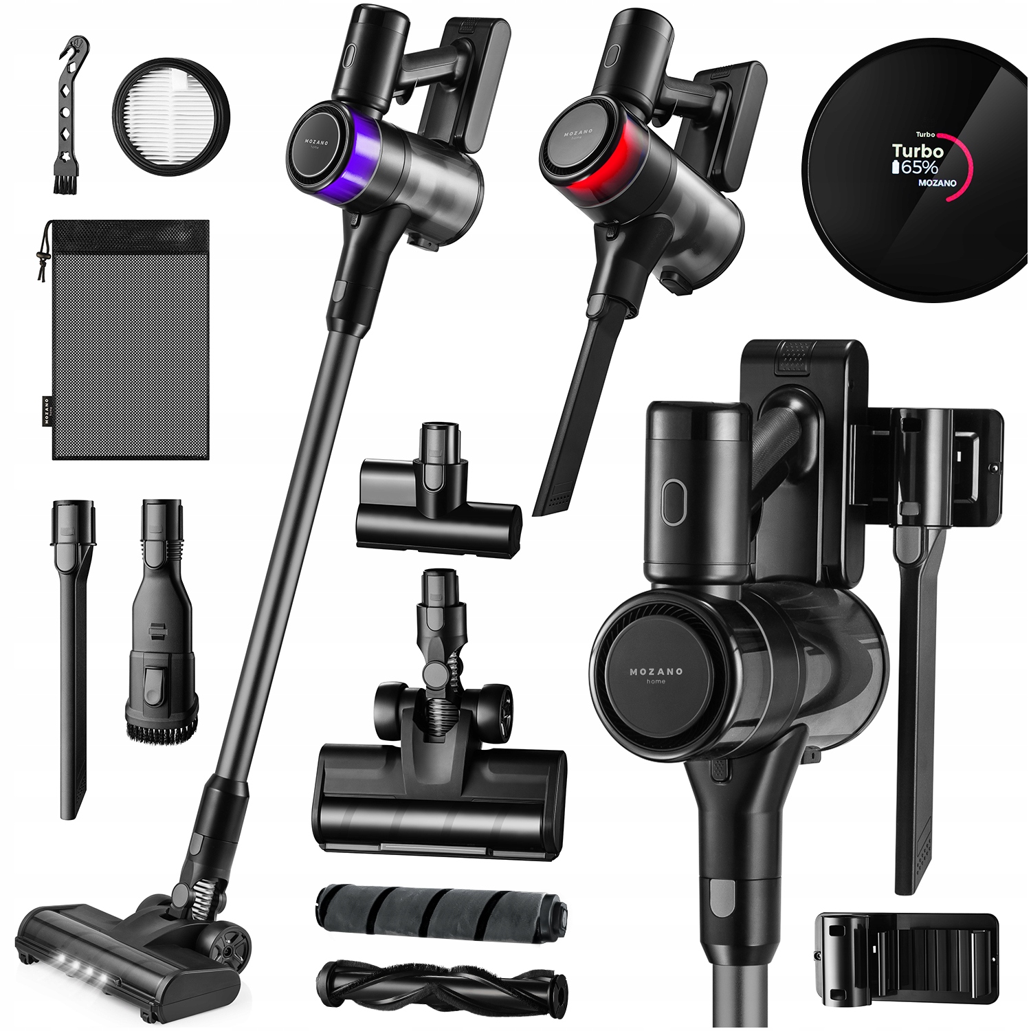 Odkurzacz Bezprzewodowy Pionowy Ręczny 14w1 Led Mozano Handy Pro