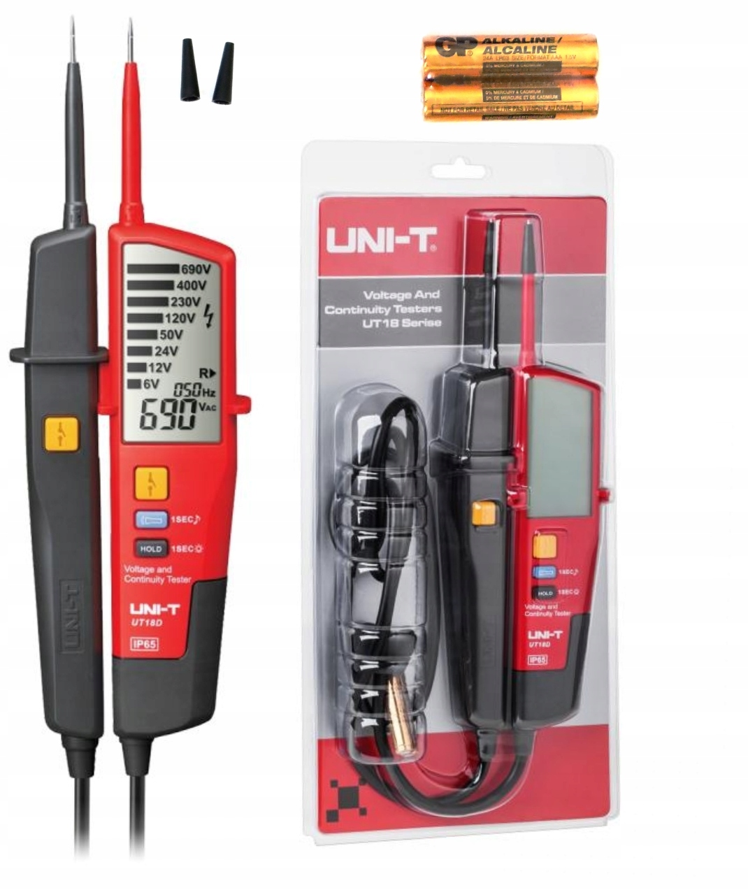 MIERNIK MULTIMETR RĘCZNY PRÓBNIK NAPIĘCIA I FAZ UNI-T UT18D Uniwersalny