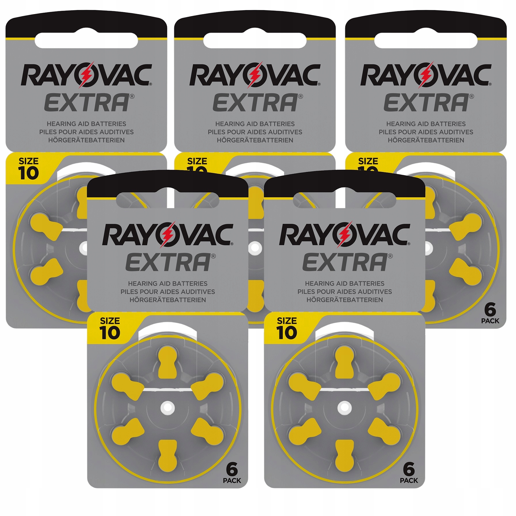 

Rayovac 30x Baterie Słuchowe 10 Mf PR70 ZincAir