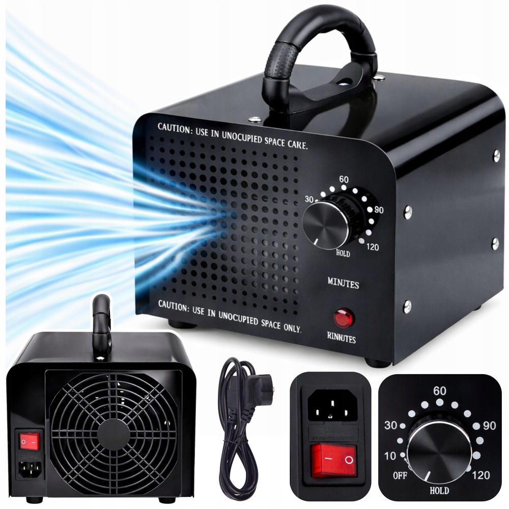 Generátor ozonu Lean 155W 60000 Mg Ozonátor pro místnosti auta Časovač