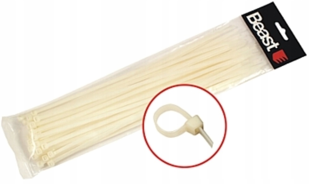 OPASKI ZACISKOWE TRYTYTKI KABLOWE 500x4,7 BIAŁE