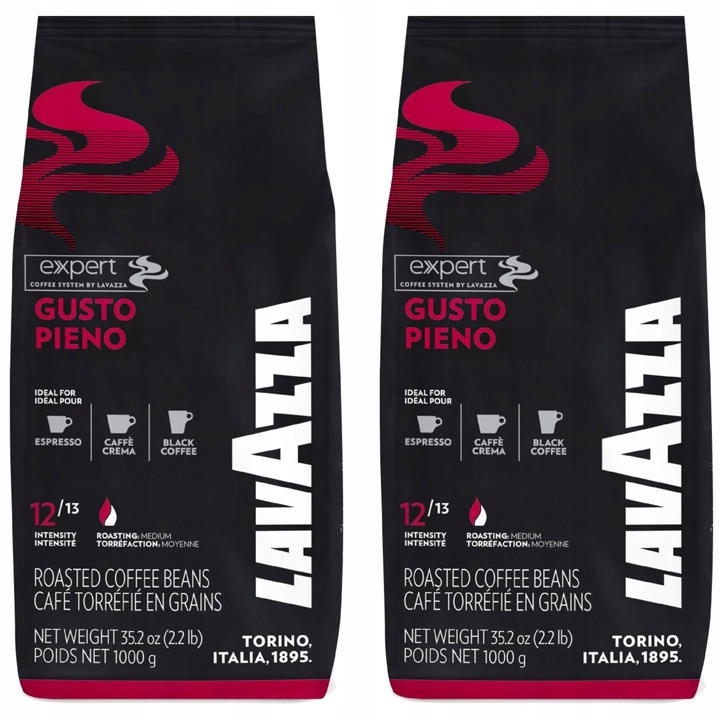 Kawa ziarnista mieszana Lavazza Expert Gusto Pieno 2x1kg