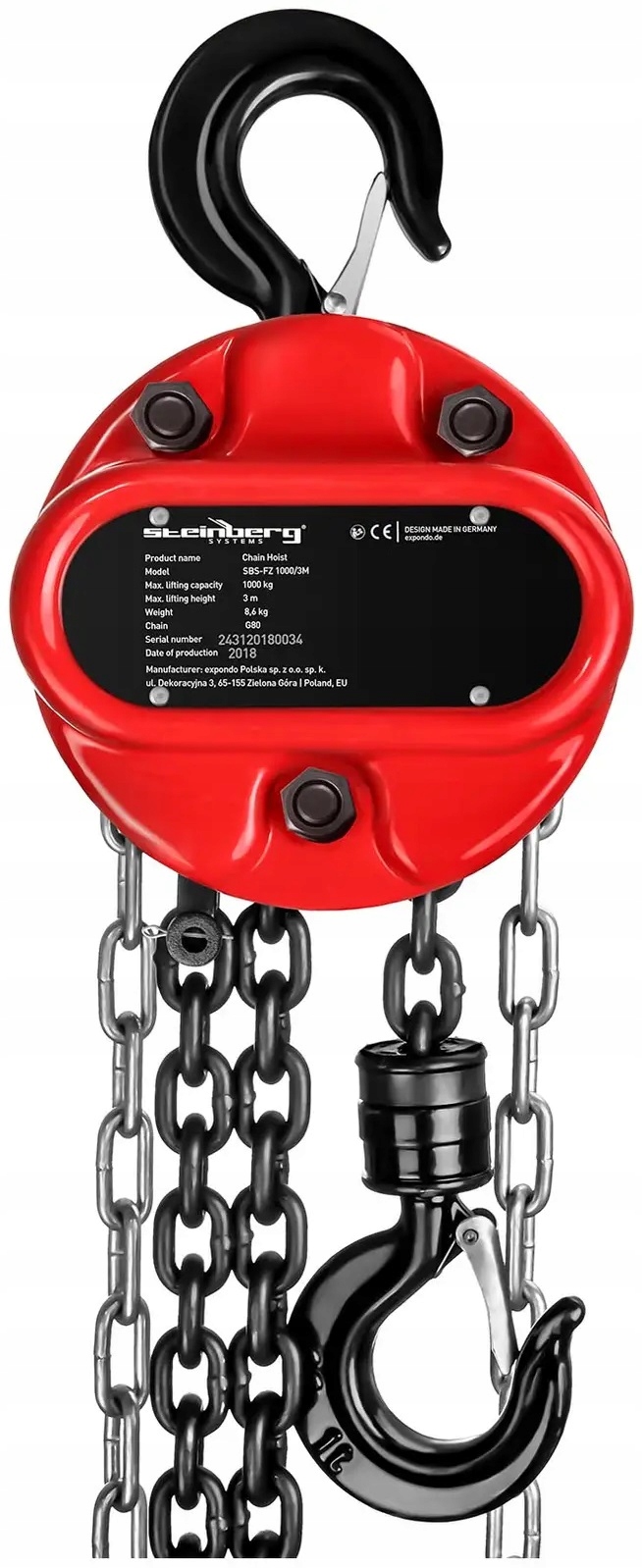 Ruční Naviják 1000 KG/3 M Steinberg Sbs-fz 1000/3 M 10030375