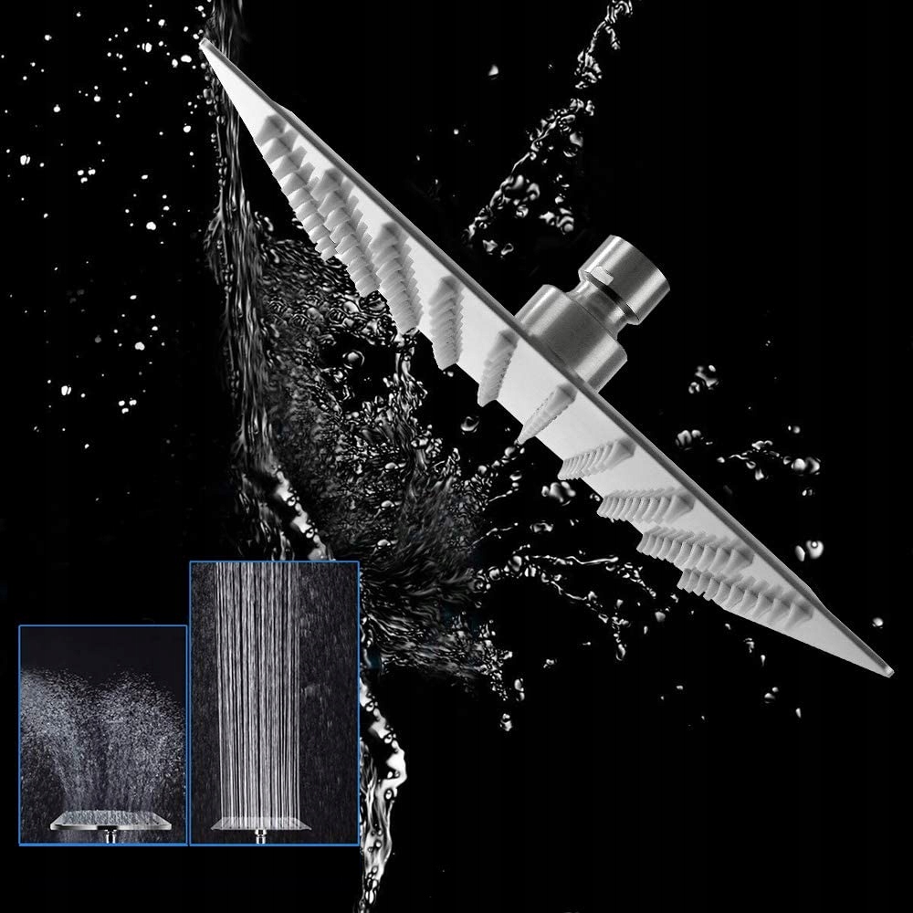 DESZCZOWNICA PRYSZNICOWA STALOWA CIENKA kwadratowa 25cm CHROM natryskowa Kod producenta SU DESZ 10