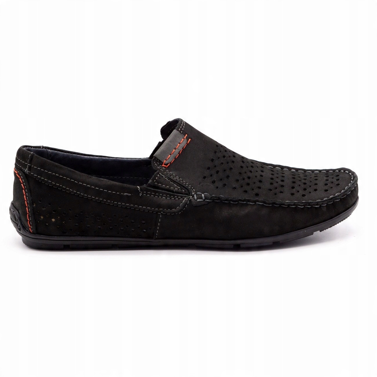 

Buty Męskie Mokasyny Skóra Lato 906 Czarny 48