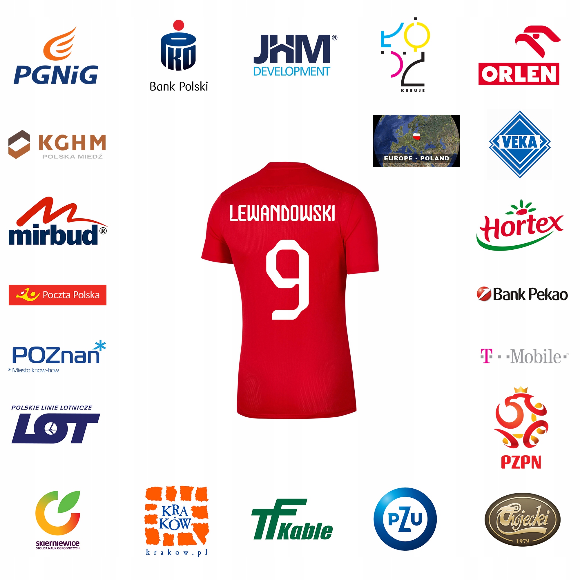 Koszulka Nike Reprezentacji Polski Lewandowski XL Rozmiar XL