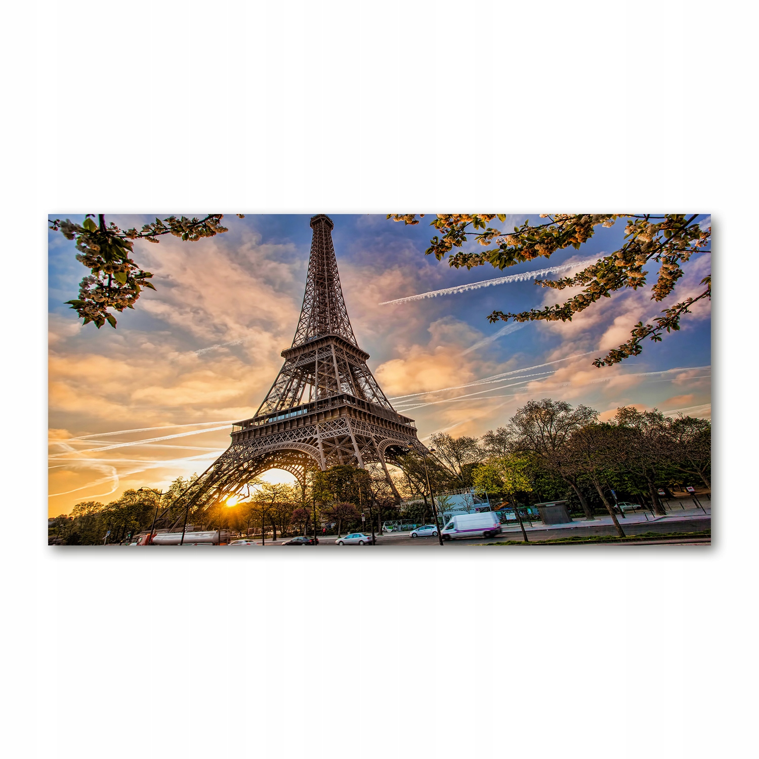 Fotoobraz sklo akryl Eiffelova věž Paříž 120x60 cm