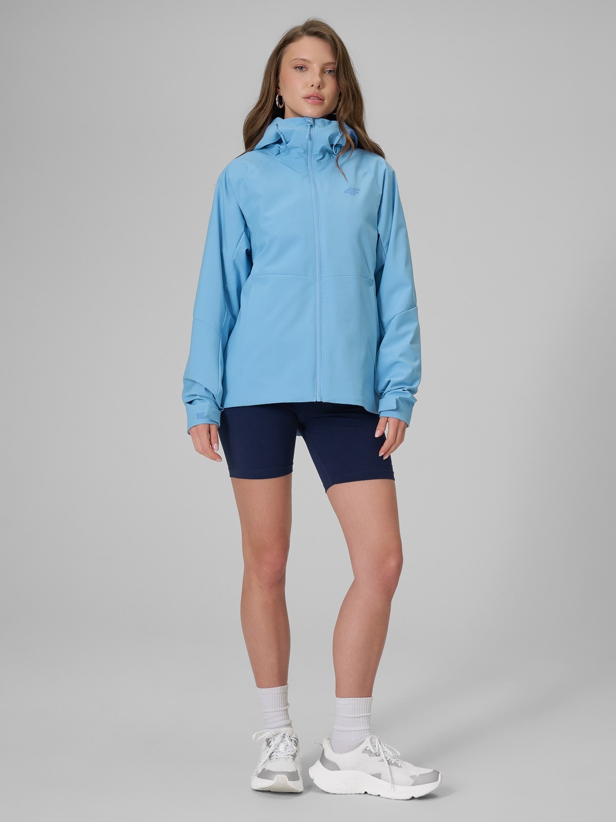 4F Dámská Přechodová Bunda Modrá S Membránou Xs