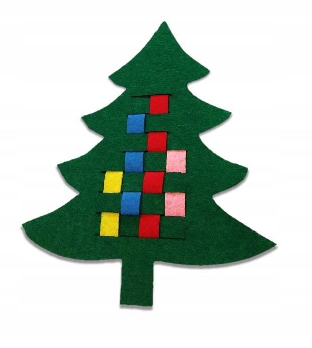 FILCOWY ZESTAW KREATYWNY CHOINKA PRZEWLEKANIE PRZEKŁADANIE