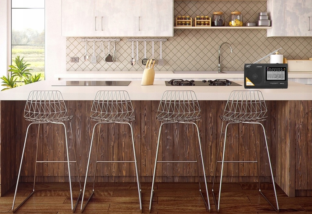 RADIO RETRO PRZENOŚNE NA BATERIE I AKUMULATOR FM "WILGA" Zasilanie sieciowo-bateryjne