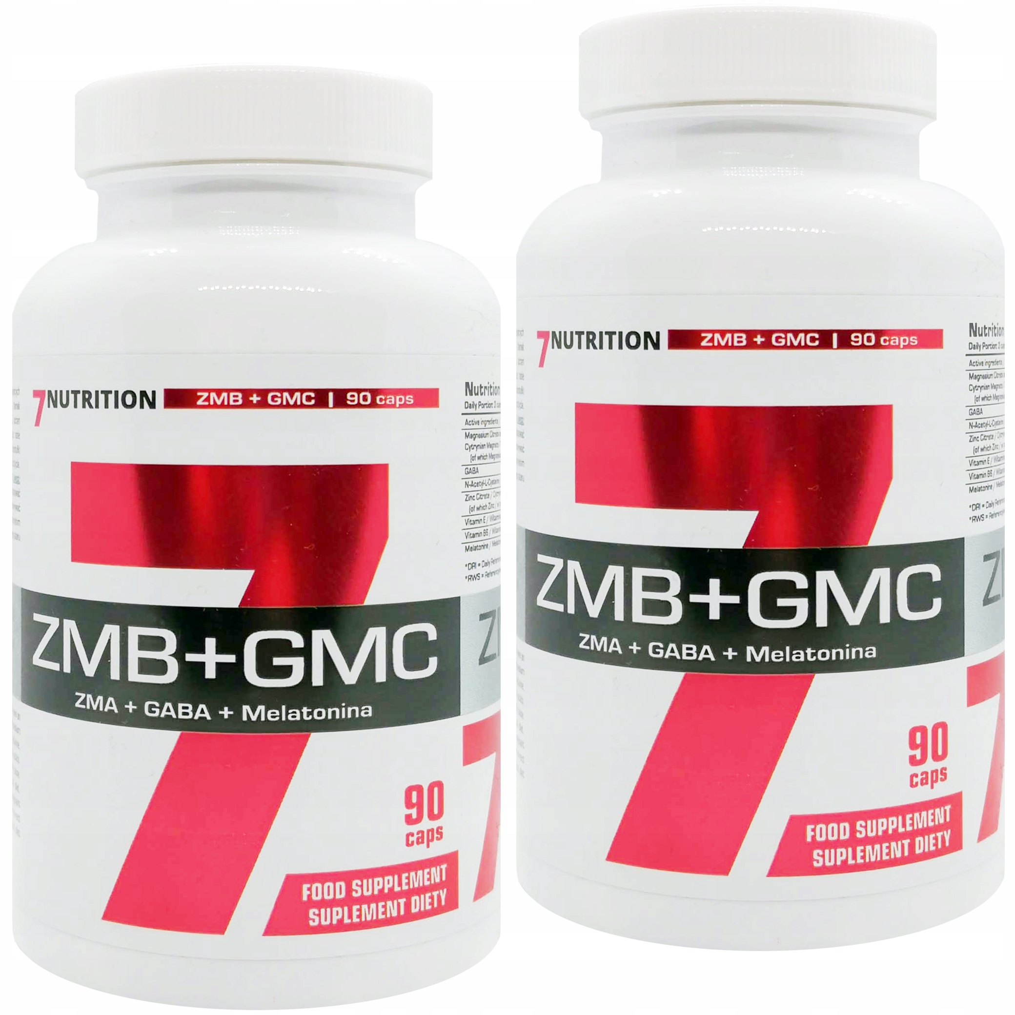 ZMB+GMC ZMA GABA MELATONINA CYNK 7NUTRITION 180kap ZMB GMC Booster Testosteronu 12188649559