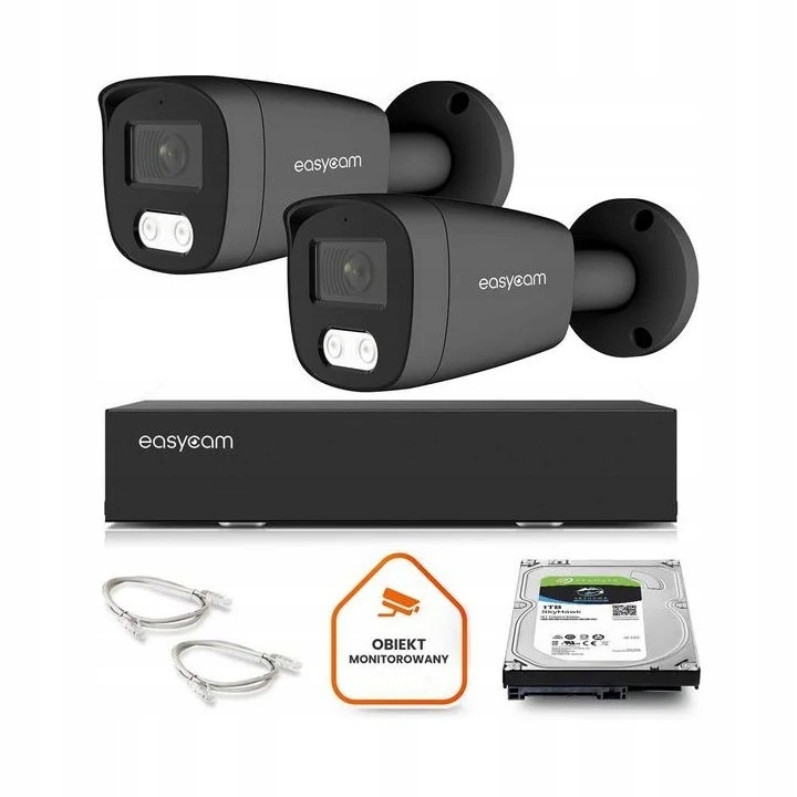 Sada na monitorovanie Ip domácej kamery 2x EC-IP-B5MP30DL-G 5MPx IR30m mikrofón