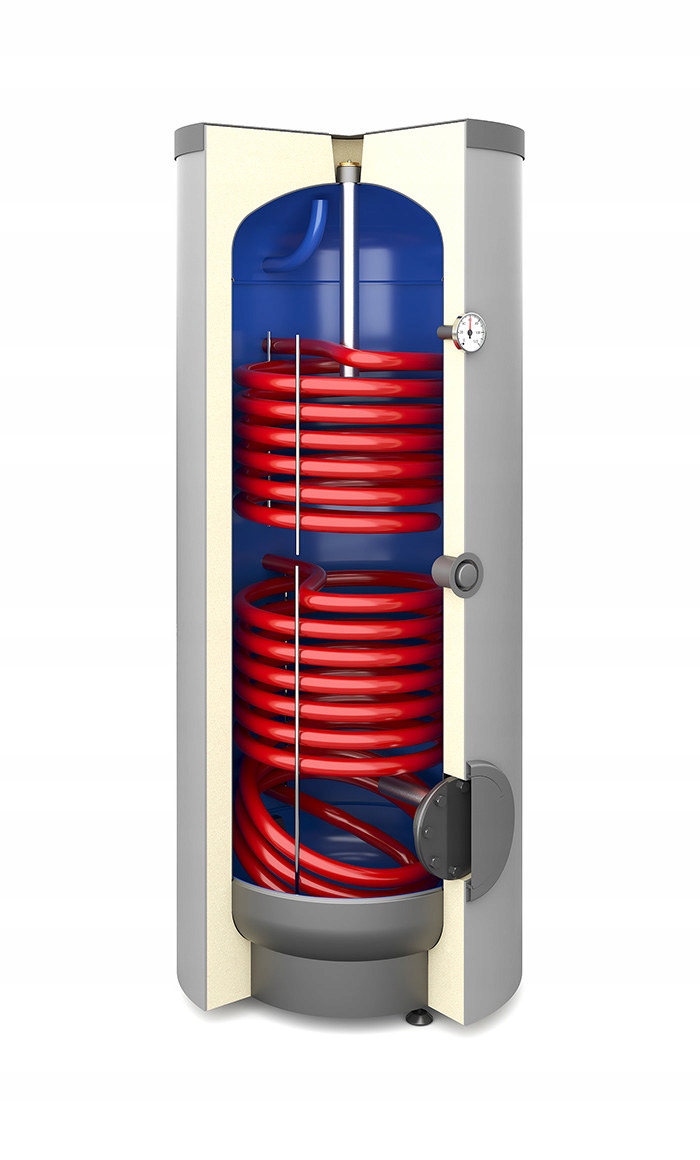 Wymiennik biwalentny 300l Sgw(s)b Tower Biwal z dwiema wężownicami spiralny
