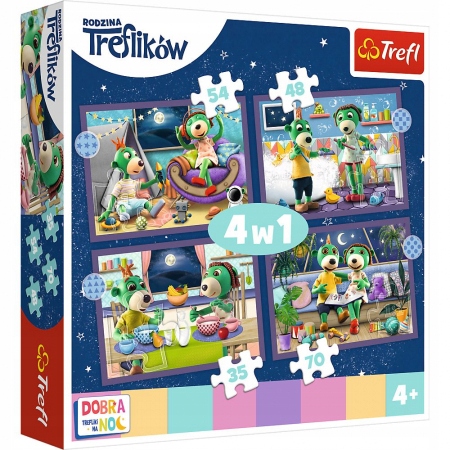 

Puzzle 4w1 Trefliki przed snem Dobranoc