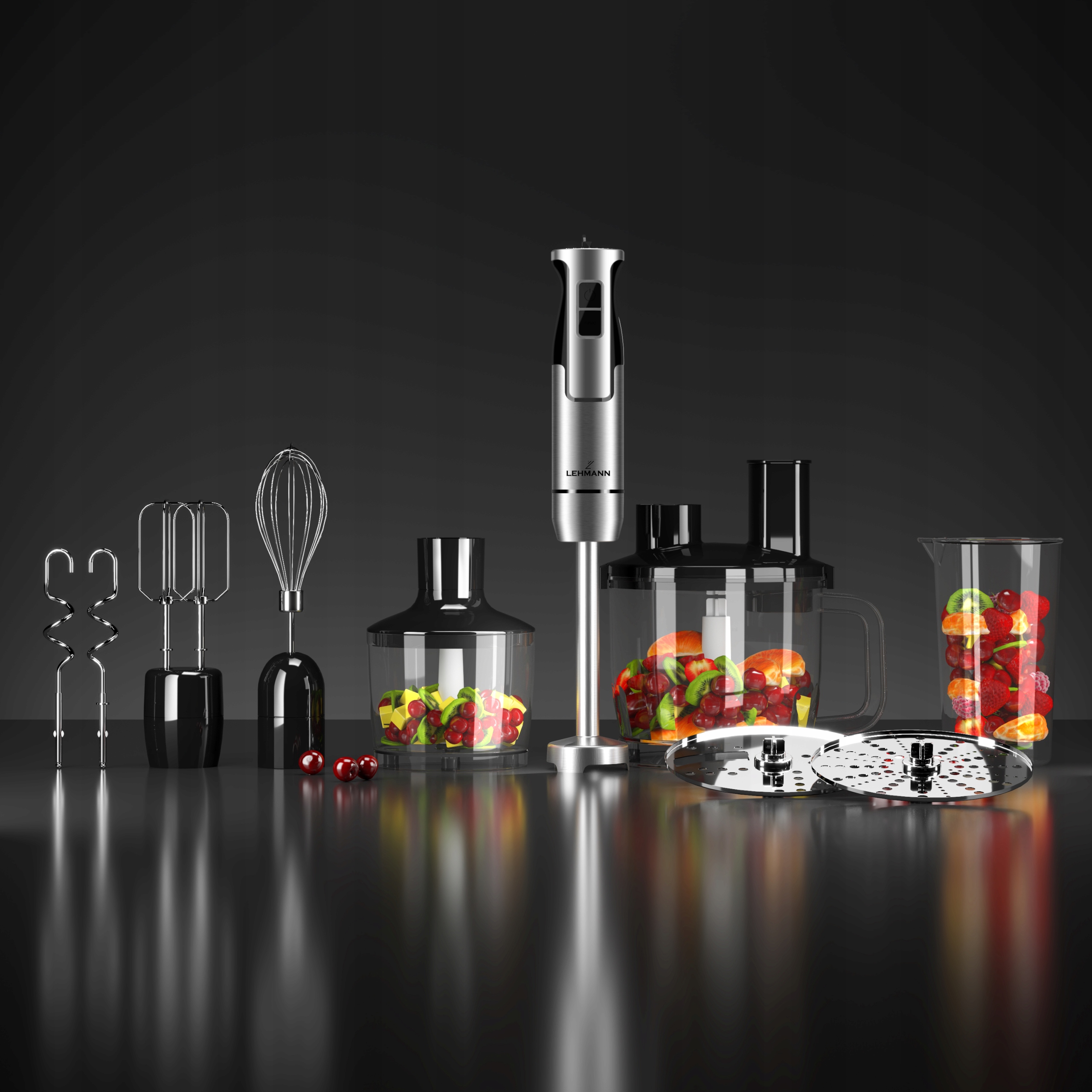 Tyčový Mixér, Multifunkční Mixér 1200 W, Zlaté Ostří, Síla Ničení