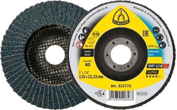 Lamelový Kotouč Ocel Vypuklý 125mm P80 SMT624 Supra 10 +2 ks