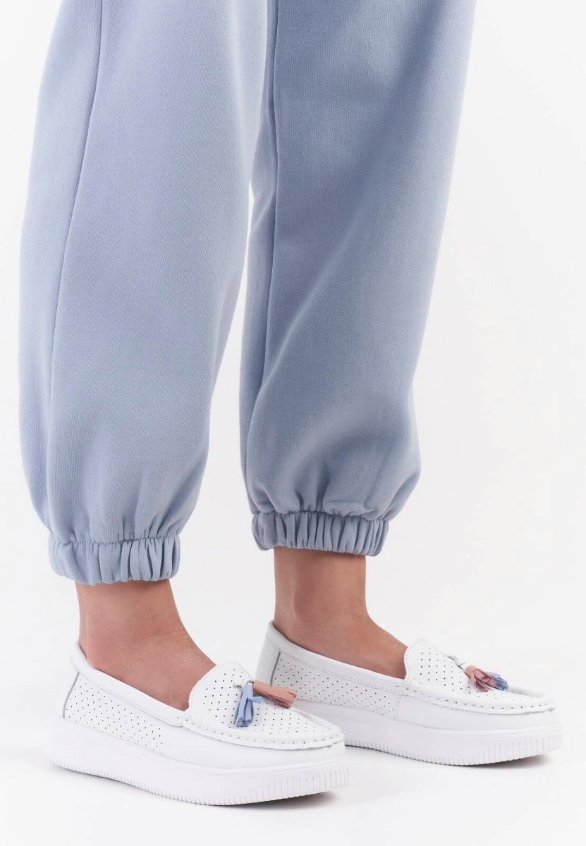 MOKASYNY PÓŁBUTY NA PLATFORMIE DAMSKIE KOLOROWE FRĘDZLE SERGIO LEONE 36