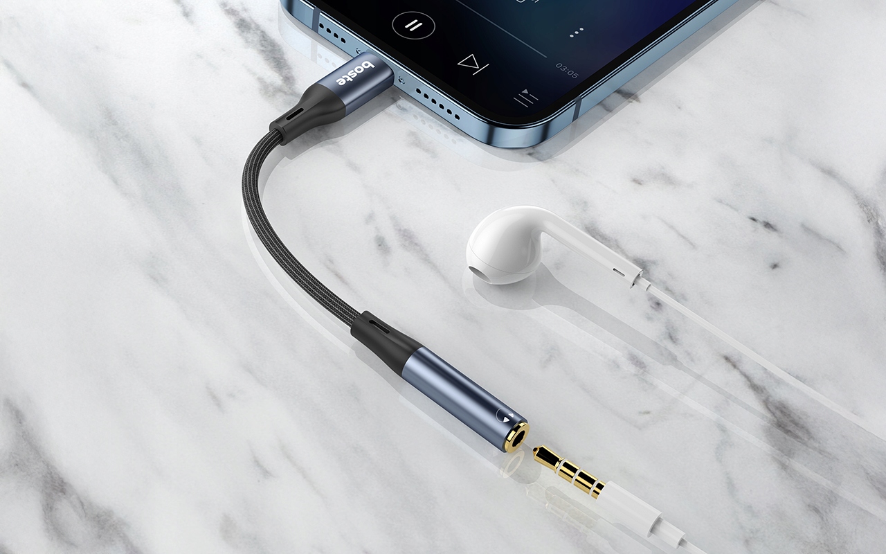 BOSTE ADAPTER PRZEJŚCIÓWKA AUDIO LIGHTNING DO IPHONE - MINI JACK AUX 12CM Informacje o bezpieczeństwie CE