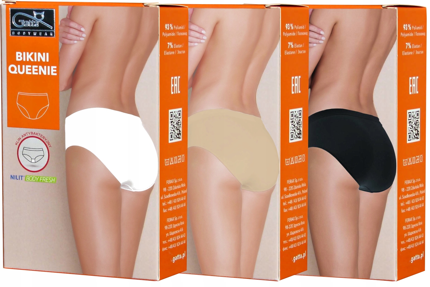 

Gatta Figi Bezszwowe - Queenie Bikini -3-PAK r.L