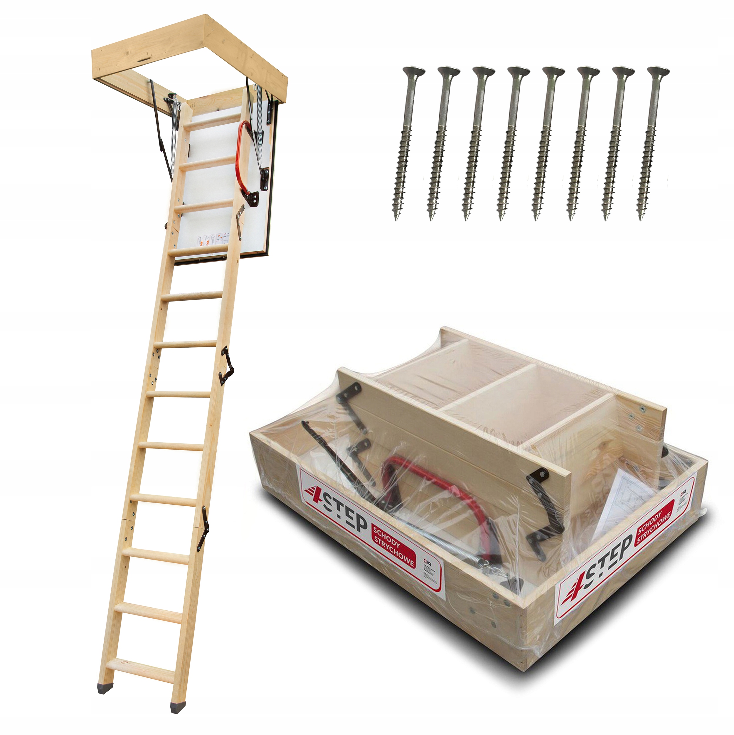 Pasivní Půdní schody Extra 0,86 W/m2K 46 mm 90x60 Výlez Šrouby Bonus