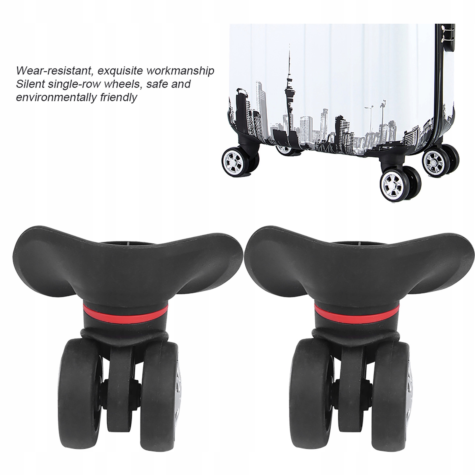 2 SZT KÓŁKO DO WALIZKI CZĘŚĆ BAGAŻ SERWIS NAPRAWA CZĘŚCI CZARNE Model OBROTOWE