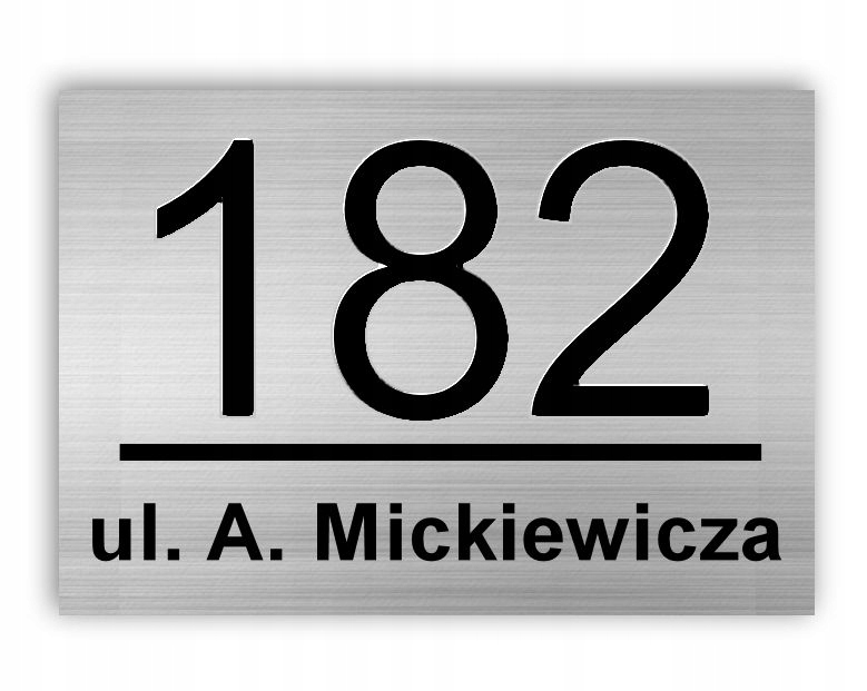 

Tabliczka adresowa Aluminium 3D Numer nr domu