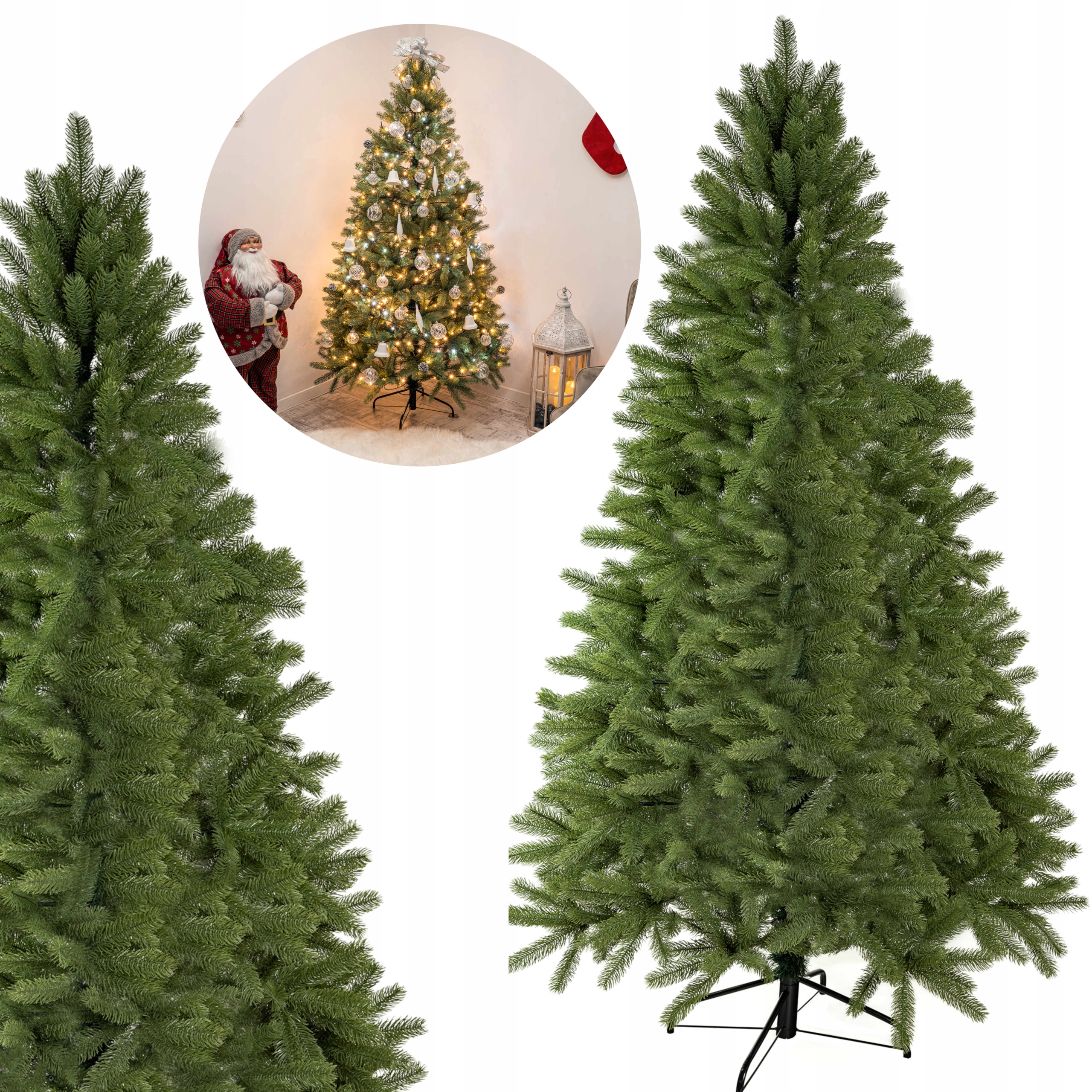 Umelý vianočný stromček ako živý 220 100 % Pe Jasnozelená Hustá 1060 vetvičiek