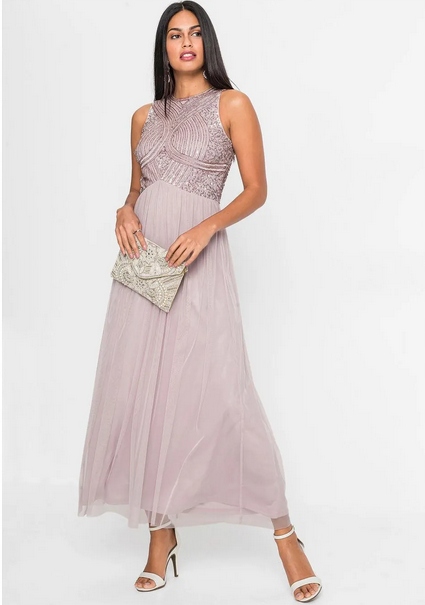 Flitrová Zdobená Tylová Koktejlová Šaty Pro Plnoštíhlou Ženu 50 5XL