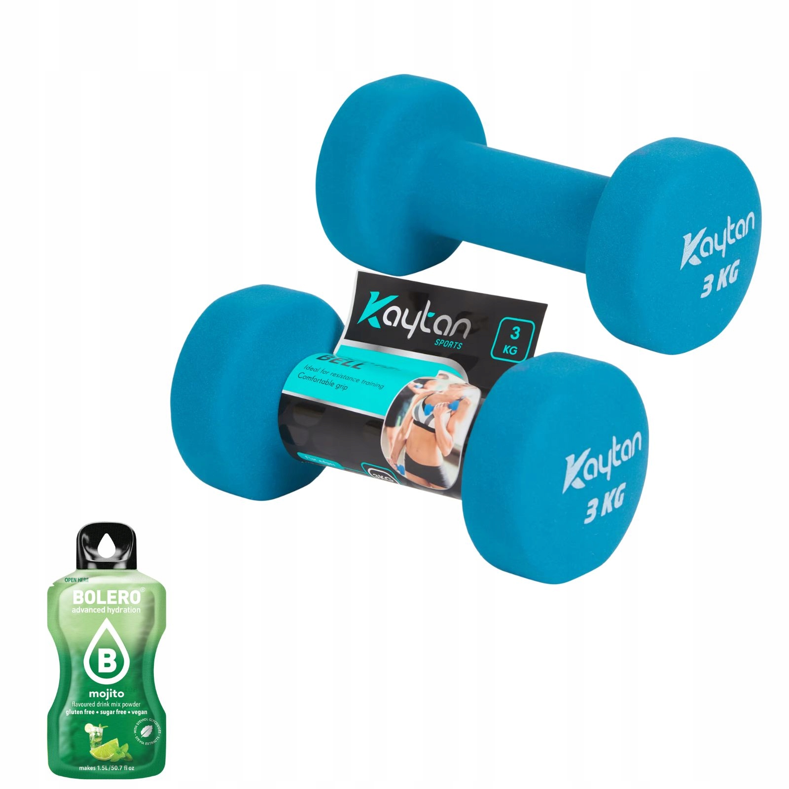 Ciężarek fitness 2x3 kg Kaytan Hantla do ćwiczeń siłowych i aerobiku