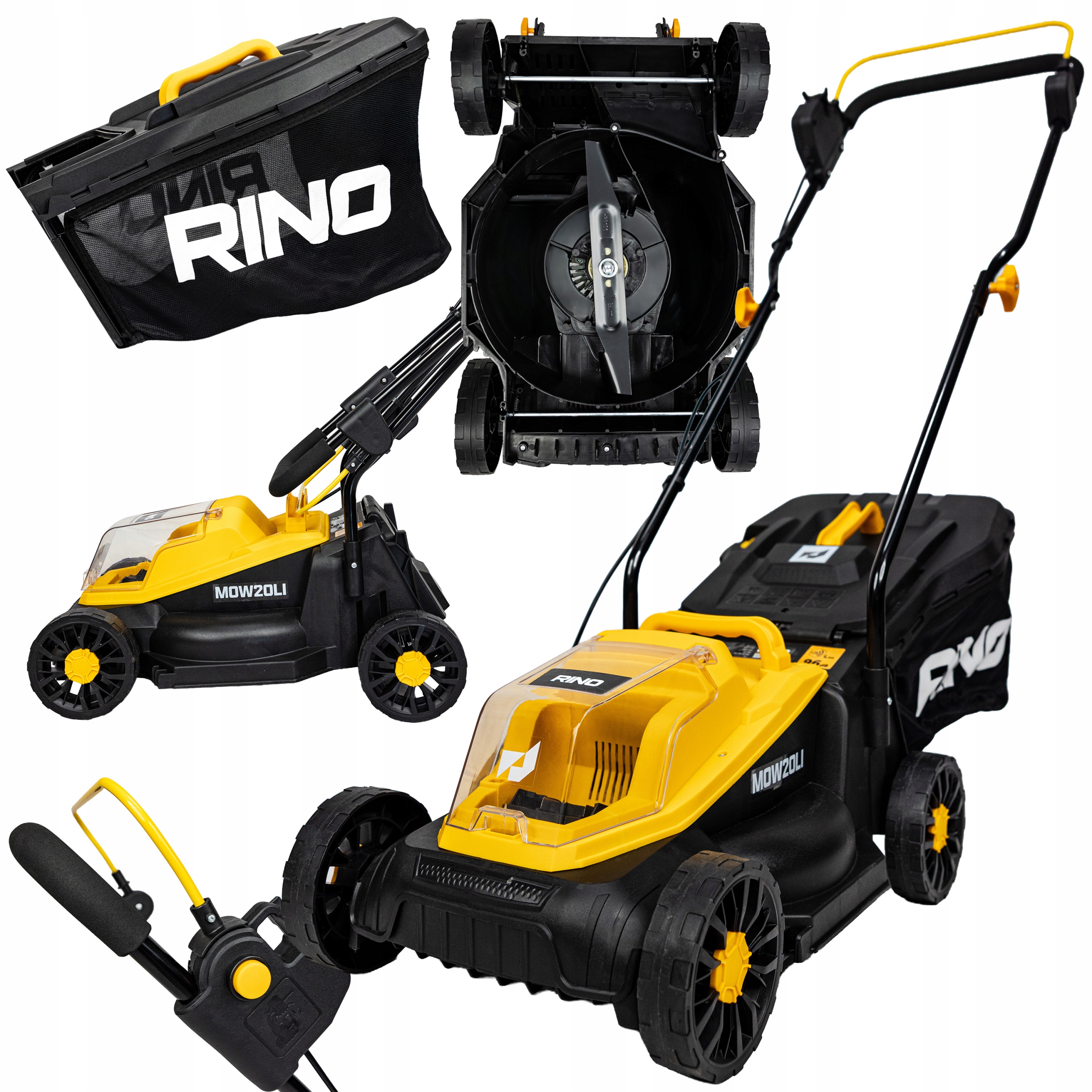 Akumulátorová Kosička Na Trávu 4Ah Regulácia Ľahká 32CM Veľký Kôš 30L Rino