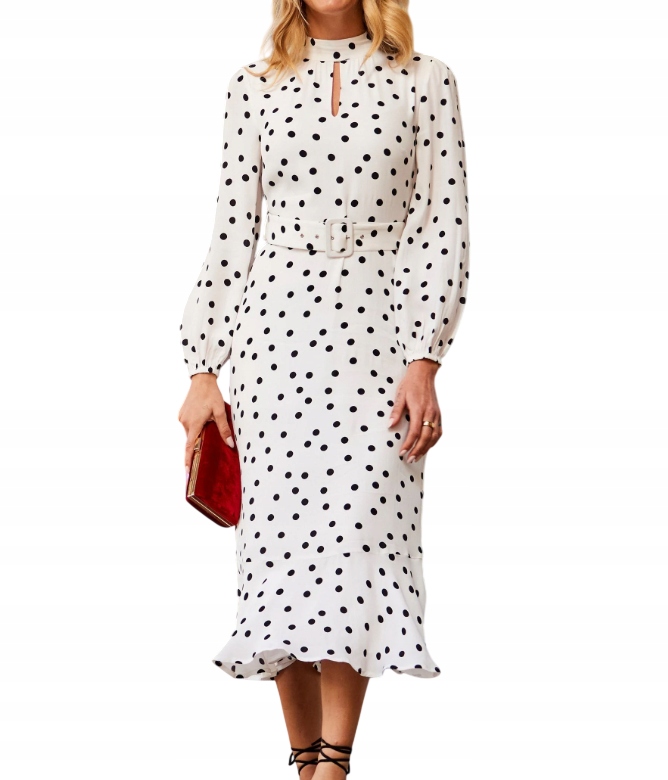 Šaty Sosandar Petite s potiskem s puntíky velikost 44